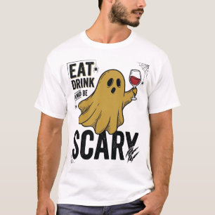 Halloween Geest Eet Drink En Wees Eng Vintage_1 T-shirt