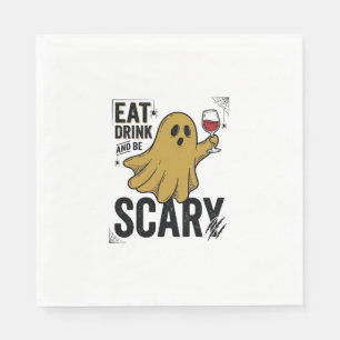 Halloween Geest Eet Drink En Wees Vreselijk Vintag Servet