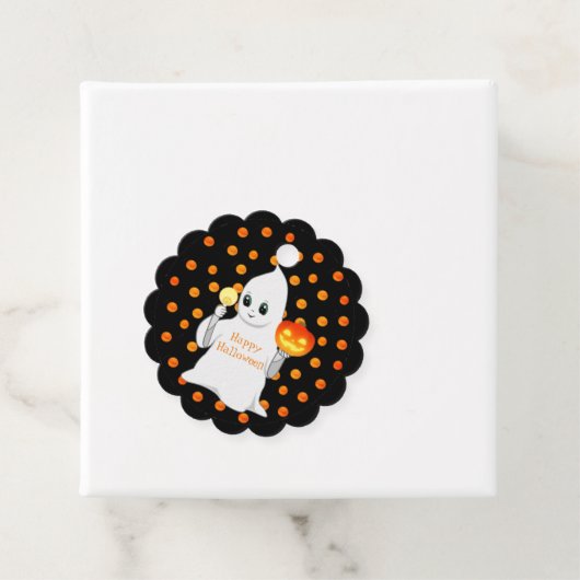 Halloween geest en pompoen bedankjes labels (In situ)