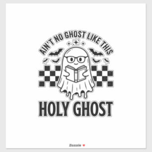 Halloween Geest Heilige Geest Grappige Vintage Dam Sticker