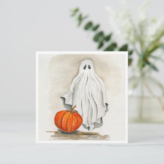 Halloween Geest Kaart (Staand voorkant)