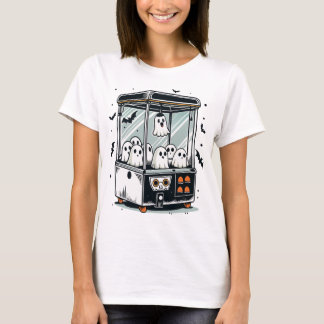Halloween Geest Klauw Machine Spooky Arcade Kunst T-shirt
