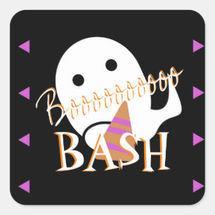 Halloween Geest Kleding Feest Vierkante Sticker