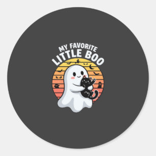 Halloween Geest Kleine Boe Kat Ronde Sticker