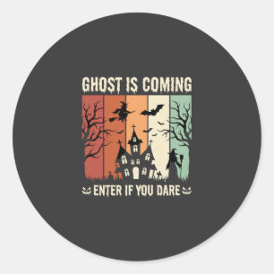 Halloween Geest Komt Geheime Huis Ronde Sticker