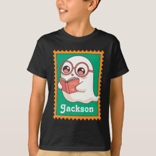 Halloween Geest Lieve Boek Lezer Leest Boek T-shirt