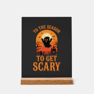 Halloween Geest naar het seizoen om eng te worden_ Acryl Bord