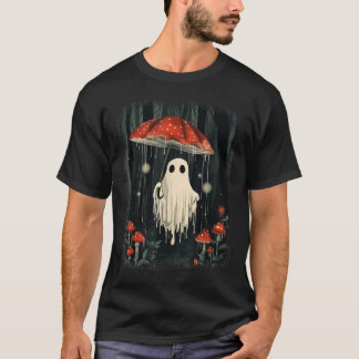 Halloween Geest Paddenstoel Griezelig Seizoen Cott T-shirt