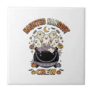 Halloween Geest Pompoen Crew Tegeltje