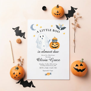 Halloween Geest Pompoen Little Boo Baby Shower Uit Kaart