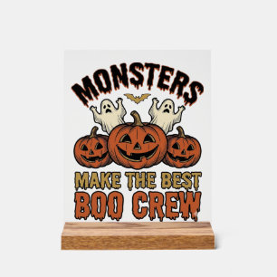 Halloween Geest Pompoen Vintage Gravure Grappige T Acryl Bord