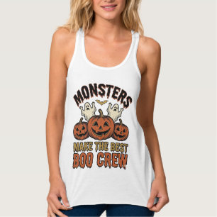 Halloween Geest Pompoen Vintage Gravure Grappige T Tanktop