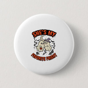 Halloween Geest Romantiek Humor Ronde Button 5,7 Cm
