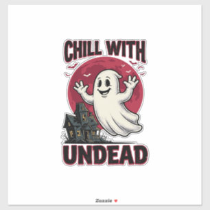 Halloween Geest Shirt Vintage Behekste Zombie Ontw Sticker