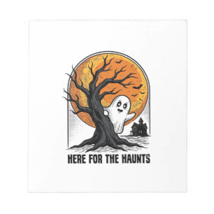 Halloween Geest Shirt Vintage Geheime Maan Ontwerp Notitieblok