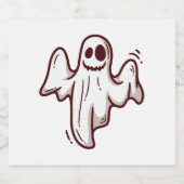 Halloween geest sparkling wijnetiket (Enkel label)