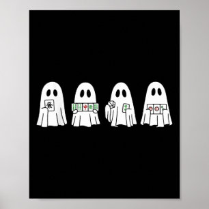 Halloween Geest Speelt Mahjong Soky Seizoen Game D Poster