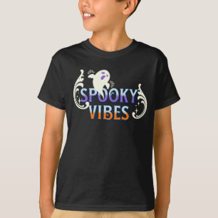 Halloween Geest Spetterende Vibes Typografie Lette T-shirt