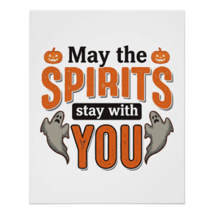 Halloween Geest Typografie Vintage Gravure Ontwerp Perfect Poster