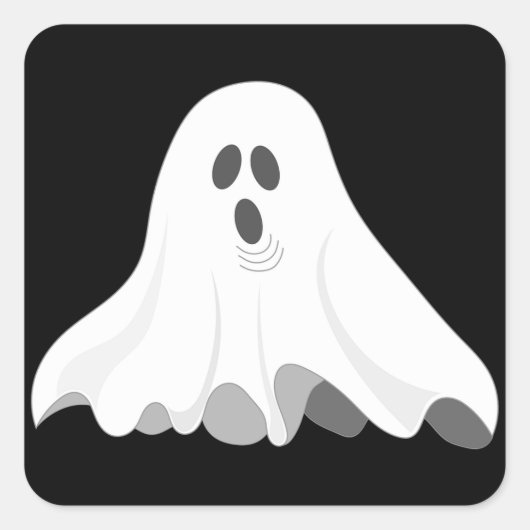 Halloween geest vierkante sticker (Voorkant)