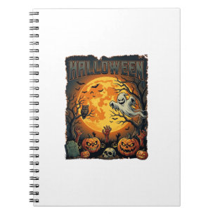 Halloween Geest Volle Maan Jack Lanterns Zombie Ha Notitieboek