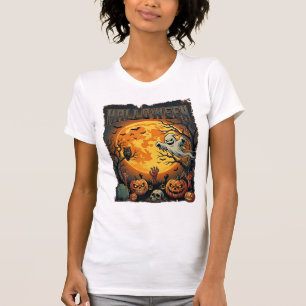 Halloween Geest Volle Maan Jack Lanterns Zombie Ha T-shirt
