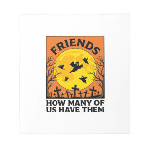 Halloween Geest Vrienden Grappig Vintage Horror_1 Notitieblok