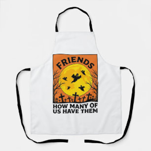 Halloween Geest Vrienden Grappig Vintage Horror_1 Schort