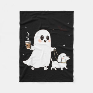 Halloween Geest Wandelende Hond Soky Seizoen Hallo Fleece Deken