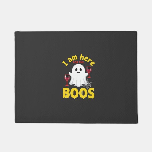 Halloween Geest Wijn Boos Ontwerp Deurmat (Voorkant)