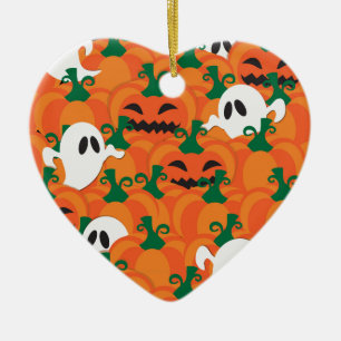 Halloween Geesten Behekste Pompoen Vlek Keramisch Ornament