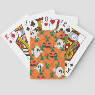 Halloween Geesten Behekste Pompoen Vlek Pokerkaarten