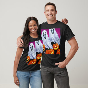 Halloween geesten en pompoenen t-shirt