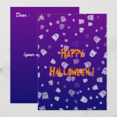 Halloween Geesten Plat Kaart (Voorkant / Achterkant)