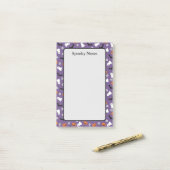 Halloween Geesten Pompoen Vleermuizen Paarse Stick Post-it® Notes (Op bureau)
