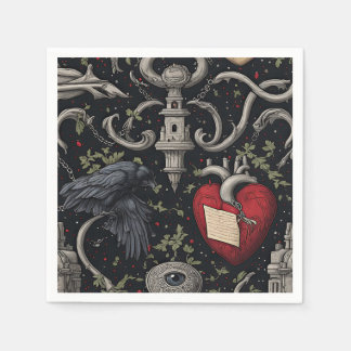 Halloween geïnspireerd door Edgar Allan Poe Servet