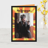 Halloween-gekte Kaart (Gele Bloem)