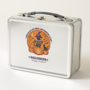 Halloween Gelukkige Leraar Zwarte Kat Heksenhoed P