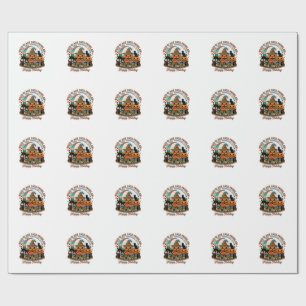 Halloween Gelukkige Verplegende Zwarte Katten Pomp Cadeaupapier