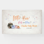 Halloween Gender onthulling Baby shower Spandoek (Horizontaal)