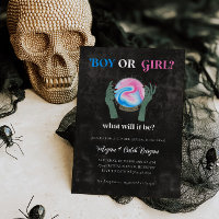 Halloween Gender Reopenbaart Uitnodiging | Crystal