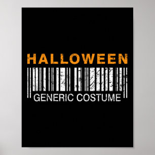 Halloween generiek kostuum grappig poster