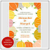 Halloween genre révéler les invitations Citrouille