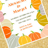 Halloween genre révéler les invitations Citrouille