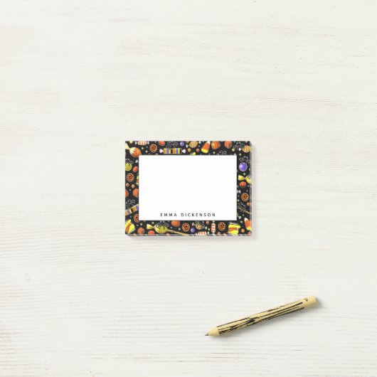 Halloween gepersonaliseerd post-it® notes (Op bureau)