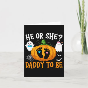 Halloween geslacht onthult hij of zij papa om pomp kaart