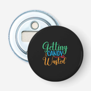 Halloween Getting Snoep Wast Birthday Button Flesopener