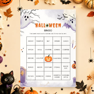 Halloween GevuldeBingo Spel | Griezige Feestactivi Kaart