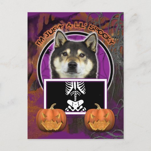Halloween - Gewoon een Lil Spooky - Shiba Inu - Ya Briefkaart (Voorkant)