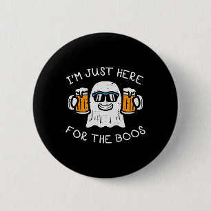 Halloween gewoon hier voor Boos Ghost Grappig kost Ronde Button 5,7 Cm